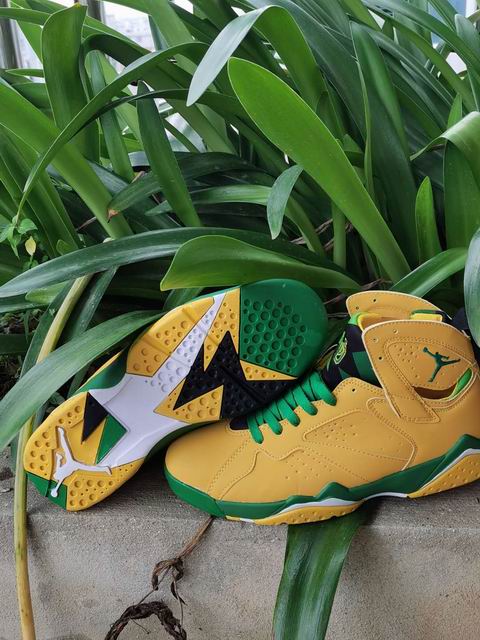 Air Jordan 7 Men's Basketball Shoes Yellow Green-007 - Click Image to Close